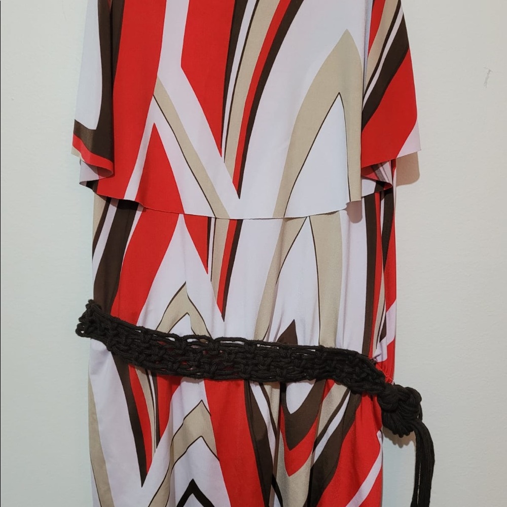 NWOT Ruffle Top with Belt - Picture 9 of 11